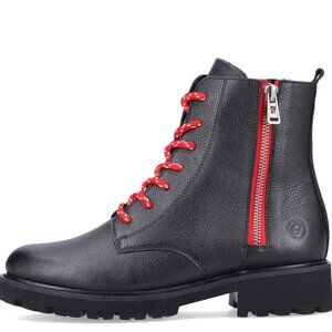 NEW REMONTE Leather Side Zip Comfort Boots black for women 462tn